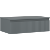 Mexen Rivel Badezimmerschrank 80 cm mit Arbeitsplatte, 1 Schublade, gerillt, Graphit matt - 91A20-08023-1-BFC66