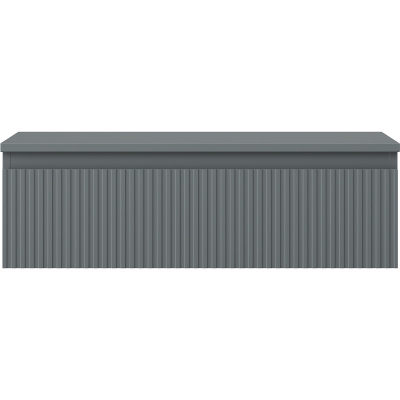 Mexen Rivel badkamerkast onder wastafel 80 cm met blad, 1 lade, gegroefd, grafiet mat - 91A20-08023-1-BFC66