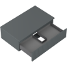 Mexen Rivel Badezimmerschrank 80 cm mit Arbeitsplatte, 1 Schublade, gerillt, Graphit matt - 91A20-08023-1-BFC66
