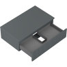 Mexen Rivel badkamerkast onder de wastafel 80 cm met blad, 1 lade, gegroefd, mat grafiet - 91A20-08023-1-BFC66