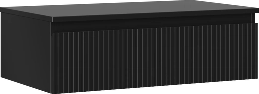 Mexen Rivel meuble de salle de bain sous-lavabo 80 cm avec plateau, 1 tiroir, rainuré, noir mat - 91A20-08023-1-BFC71