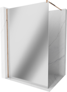 Mexen Kioto Staklena pregrada za tuš Walk-in 90 x 200 cm, ogledalo 8 mm, ružičasto zlato - 800-090-101-60-50