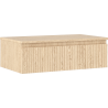 Mexen Rivel szafka łazienkowa podumywalkowa 80 cm z blatem, 1 szuflada, ryflowana , dąb - 91A20-08023-1-BFC81