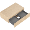 Mexen Rivel Badezimmerunterschrank für Waschbecken 80 cm mit Arbeitsplatte, 1 Schublade, gerillt, Eiche - 91A20-08023-1-BFC81