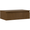 Mexen Rivel 80 cm Waschbeckenschrank mit Arbeitsplatte, 1 Schublade, geriffelt, Nussbaum - 91A20-08023-1-BFC86