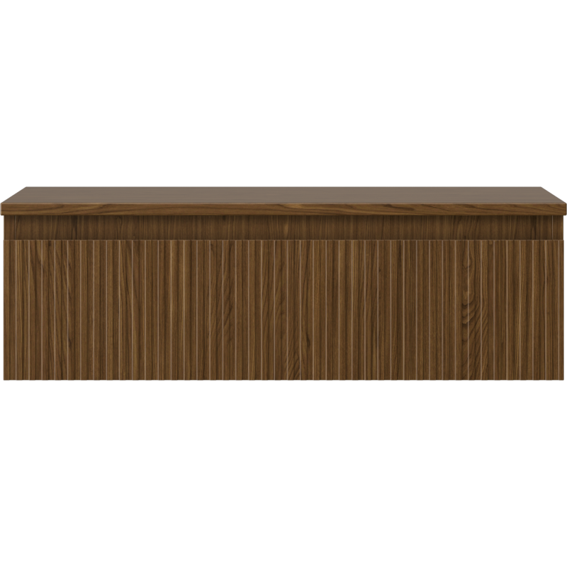 Mexen Rivel mueble de baño de 80 cm con encimera, 1 cajón, ranurado, nogal - 91A20-08023-1-BFC86