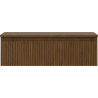 Mexen Rivel 80 cm Waschbeckenschrank mit Arbeitsplatte, 1 Schublade, geriffelt, Nussbaum - 91A20-08023-1-BFC86