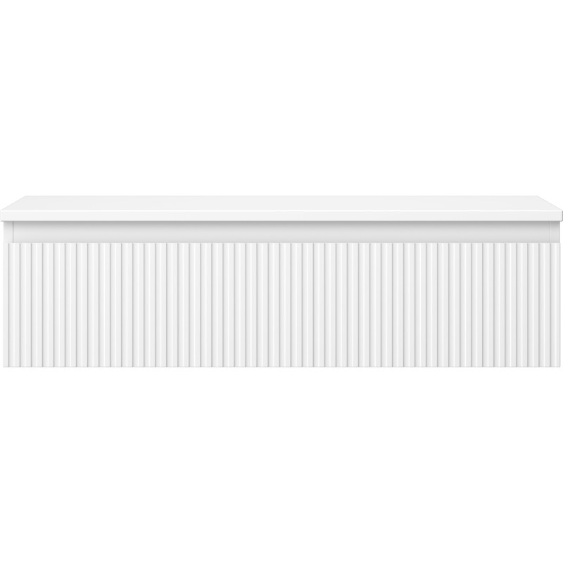 Mexen Rivel 90 cm kraanikausialune vannitoakapp lauaga, 1 sahtel, sooneline, valge matt - 91A20-09023-1-BFC01
