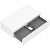 Mexen Rivel meuble de salle de bain sous-lavabo 90 cm avec plateau, 1 tiroir, rainuré, blanc mat - 91A20-09023-1-BFC01