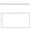 Mexen Rivel badkamermeubel onder wastafel 90 cm met blad, 1 lade, geribbeld, wit mat - 91A20-09023-1-BFC01