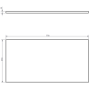 Mexen Rivel meuble de salle de bain sous-lavabo 90 cm avec plateau, 1 tiroir, rainuré, blanc mat - 91A20-09023-1-BFC01