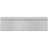Mexen Rivel badmeubelkastje voor onder de wastafel 90 cm met blad, 1 lade, geribbeld, grijs mat - 91A20-09023-1-BFC62