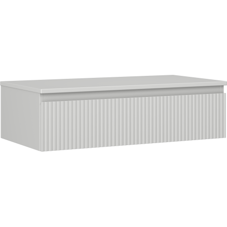 Mexen Rivel armario de baño bajo lavabo de 90 cm con encimera, 1 cajón, acanalado, gris mate - 91A20-09023-1-BFC62