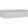 Mexen Rivel Badezimmerschrank unter Waschbecken 90 cm mit Arbeitsplatte, 1 Schublade, gerillt, grau matt - 91A20-09023-1-BFC62