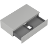 Mexen Rivel Badezimmerschrank unter Waschbecken 90 cm mit Arbeitsplatte, 1 Schublade, gerillt, grau matt - 91A20-09023-1-BFC62