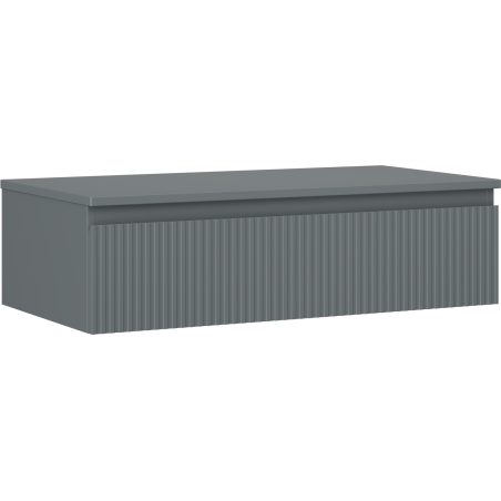Mexen Rivel Badezimmerschrank 90 cm mit Arbeitsplatte, 1 Schublade, geriffelt, Graphit Matt - 91A20-09023-1-BFC66