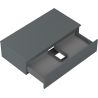 Mexen Rivel Badezimmerschrank 90 cm mit Arbeitsplatte, 1 Schublade, geriffelt, Graphit Matt - 91A20-09023-1-BFC66