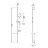 Mexen DS75 Duschset, verstellbar, Chrom - 785754583-02