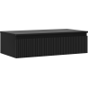 Mexen Rivel Badezimmerschrank 90 cm mit Arbeitsplatte, 1 Schublade, geriffelt, schwarz matt - 91A20-09023-1-BFC71