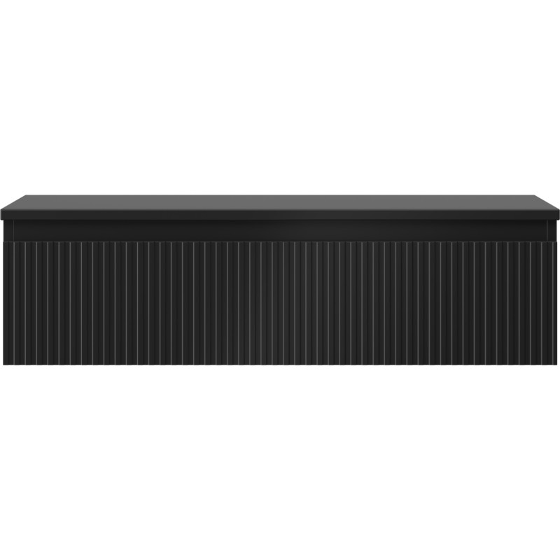 Mexen Rivel vannitoakapp valamu alune 90 cm, üks sahtel, sooneline, must matt - 91A20-09023-1-BFC71