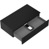 Mexen Rivel Badezimmerschrank 90 cm mit Arbeitsplatte, 1 Schublade, geriffelt, schwarz matt - 91A20-09023-1-BFC71