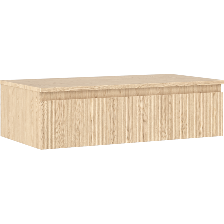Mexen Rivel vannitoamööbli kapp 90 cm lauaplaadiga, 1 sahtel, rihveldatud, tamm - 91A20-09023-1-BFC81