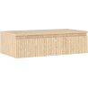 Mexen Rivel Badezimmerunterschrank 90 cm mit Arbeitsplatte, 1 Schublade, gerillt, Eiche - 91A20-09023-1-BFC81