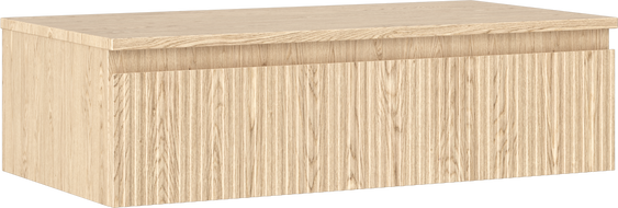 Mexen Rivel mobiletto da bagno sotto lavabo 90 cm con piano, 1 cassetto, scanalato, rovere - 91A20-09023-1-BFC81