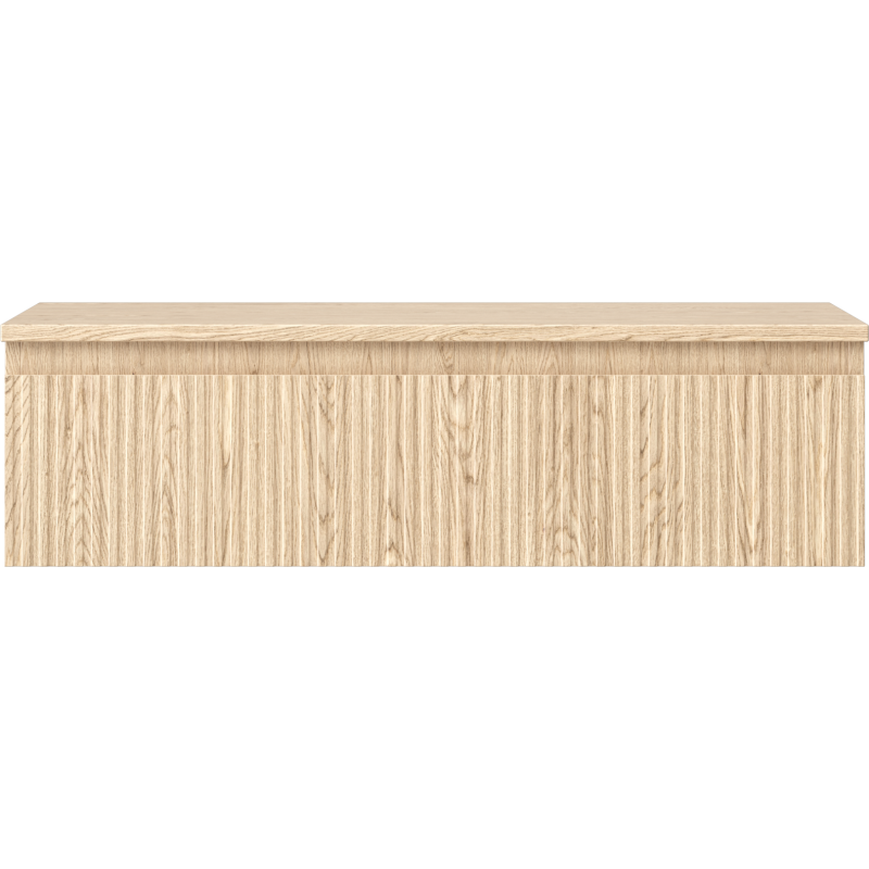 Mexen Rivel kylpyhuonekaappi pesualtaan alapuolella 90 cm, jossa pöytätaso, 1 laatikko, uurrettu, tammi - 91A20-09023-1-BFC81