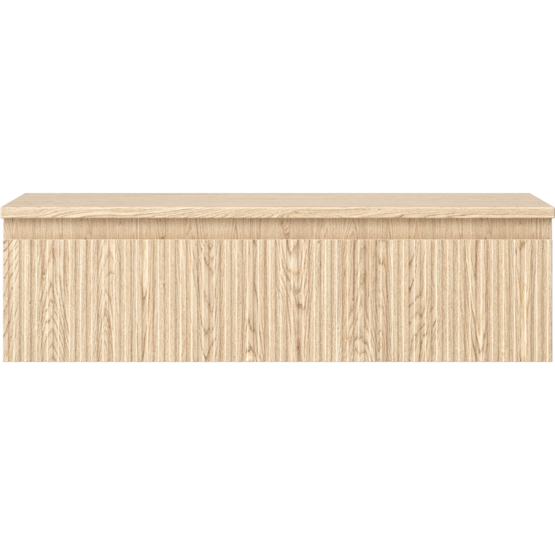 Mexen Rivel mobiletto da bagno sotto lavabo 90 cm con piano, 1 cassetto, scanalato, rovere - 91A20-09023-1-BFC81