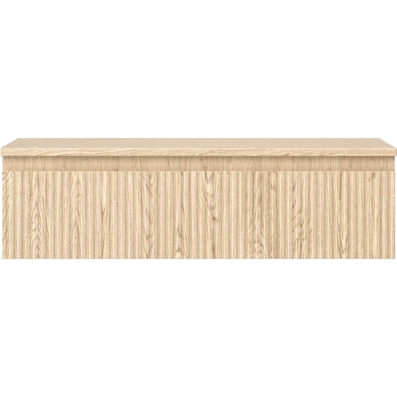 Mexen Rivel vannitoamööbli kapp 90 cm lauaplaadiga, 1 sahtel, rihveldatud, tamm - 91A20-09023-1-BFC81