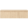 Mexen Rivel Badezimmerunterschrank 90 cm mit Arbeitsplatte, 1 Schublade, gerillt, Eiche - 91A20-09023-1-BFC81