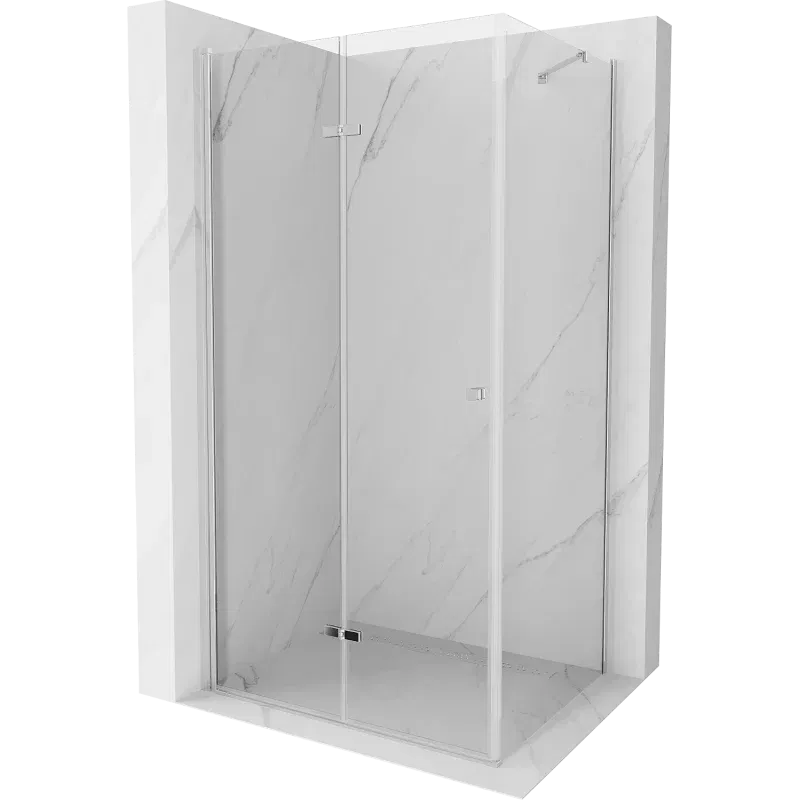 Mexen Lima cabine de duche dobrável 115 x 80 cm, transparente, cromo - 856-115-080-01-00
