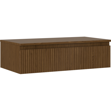 Mexen Rivel meuble de salle de bain sous-vasque 90 cm avec plateau, 1 tiroir, nervuré, noyer - 91A20-09023-1-BFC86
