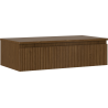 Mexen Rivel meuble de salle de bain sous-vasque 90 cm avec plateau, 1 tiroir, nervuré, noyer - 91A20-09023-1-BFC86
