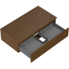 Mexen Rivel mobile da bagno sottolavabo 90 cm con piano, 1 cassetto, scanalato, noce - 91A20-09023-1-BFC86