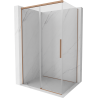 Mexen Rox sliding shower enclosure 95 x 70 cm, transparent, brushed copper - 8C2-095-070-65-00