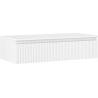 Mexen Rivel Badezimmerschrank 100 cm mit Platte, 1 Schublade, gerillt, weiß matt - 91A20-10023-1-BFC01