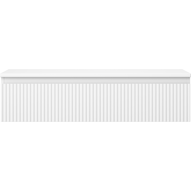 Mexen Rivel badkamerkast onder wastafel 100 cm met blad, 1 lade, gegroefd, mat wit - 91A20-10023-1-BFC01