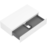 Mexen Rivel meuble de salle de bain sous vasque 100 cm avec plateau, 1 tiroir, rainuré, blanc mat - 91A20-10023-1-BFC01