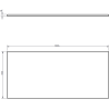 Mexen Rivel Badezimmerschrank 100 cm mit Platte, 1 Schublade, gerillt, weiß matt - 91A20-10023-1-BFC01