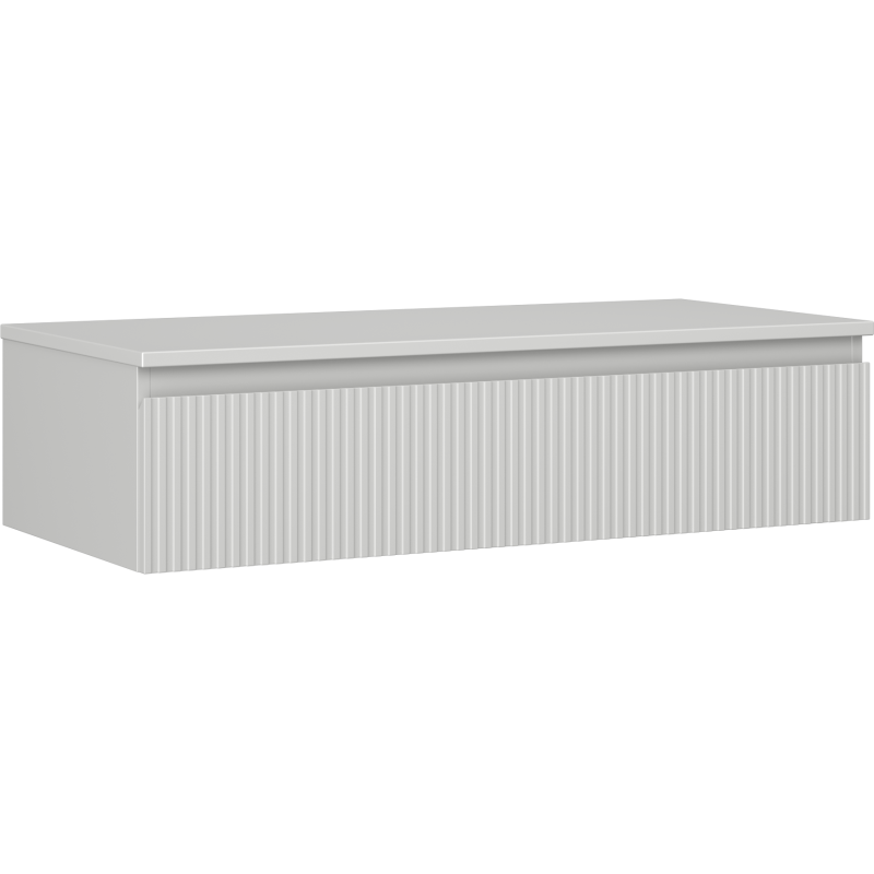 Mexen Rivel mueble de baño bajo lavabo 100 cm con encimera, 1 cajón, ranurado, gris mate - 91A20-10023-1-BFC62