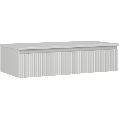Mexen Rivel Badezimmer-Unterschrank 100 cm mit Arbeitsplatte, 1 Schublade, gerillt, grau matt - 91A20-10023-1-BFC62