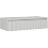 Mexen Rivel Badezimmerunterschrank 100 cm mit Arbeitsplatte, 1 Schublade, geriffelt, grau matt - 91A20-10023-1-BFC62