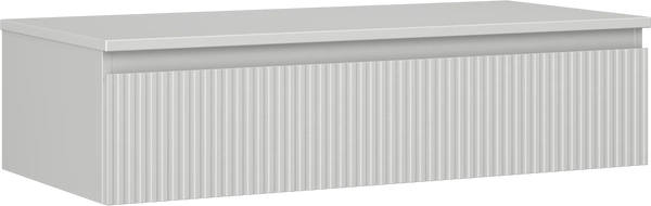 Mexen Rivel meuble de salle de bain sous lavabo 100 cm avec plateau, 1 tiroir, rainuré, gris mat - 91A20-10023-1-BFC62