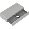 Mexen Rivel Badezimmer-Unterschrank 100 cm mit Arbeitsplatte, 1 Schublade, gerillt, grau matt - 91A20-10023-1-BFC62