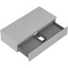 Mexen Rivel meuble de salle de bain sous lavabo 100 cm avec plateau, 1 tiroir, rainuré, gris mat - 91A20-10023-1-BFC62