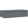 Mexen Rivel Badezimmer-Unterschrank 100 cm mit Arbeitsplatte, 1 Schublade, geriffelt, Graphit-Matt - 91A20-10023-1-BFC66