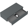 Mexen Rivel meuble de salle de bain sous-vasque 100 cm avec plateau, 1 tiroir, rainuré, graphite mat - 91A20-10023-1-BFC66