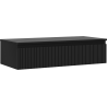 Mexen Rivel meuble de salle de bain sous-vasque 100 cm avec plateau, 1 tiroir, rainuré, noir mat - 91A20-10023-1-BFC71